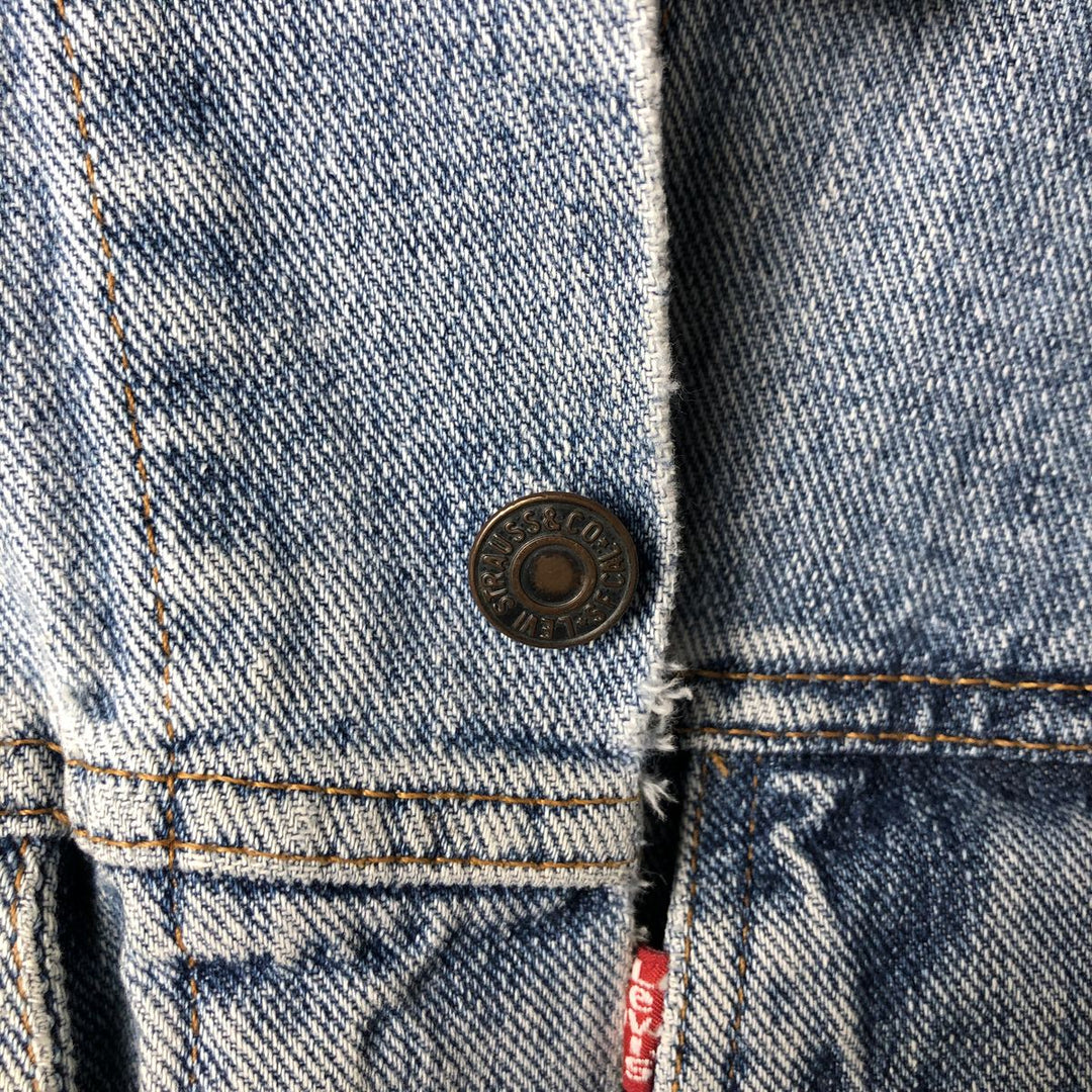 Vintage 1990'S Levi's 70598-4891 Large Patch Denim Jacket, Men's Size L unclear blue type Vintage Second Hand