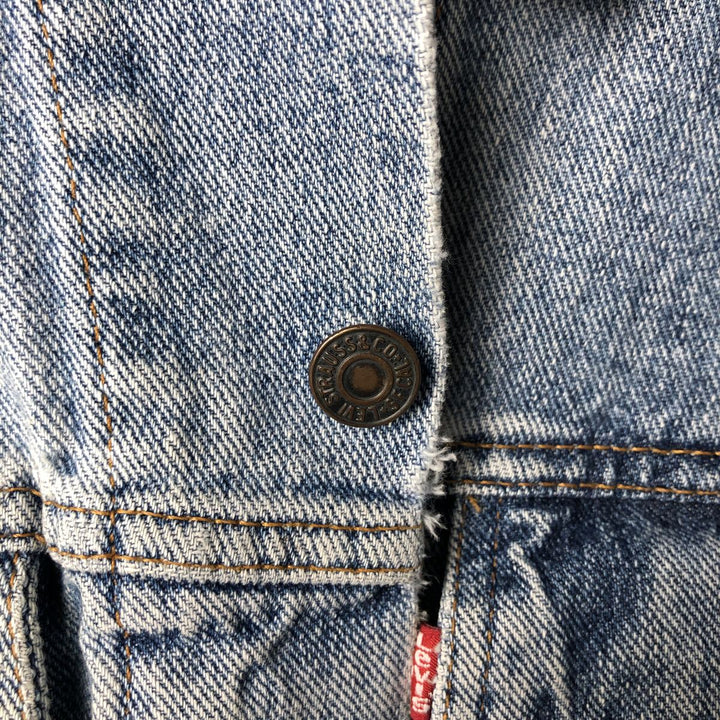 Vintage 1990'S Levi's 70598-4891 Large Patch Denim Jacket, Men's Size L unclear blue type Vintage Second Hand