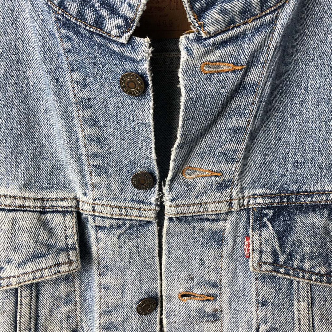 Vintage 1990'S Levi's 70598-4891 Large Patch Denim Jacket, Men's Size L unclear blue type Vintage Second Hand