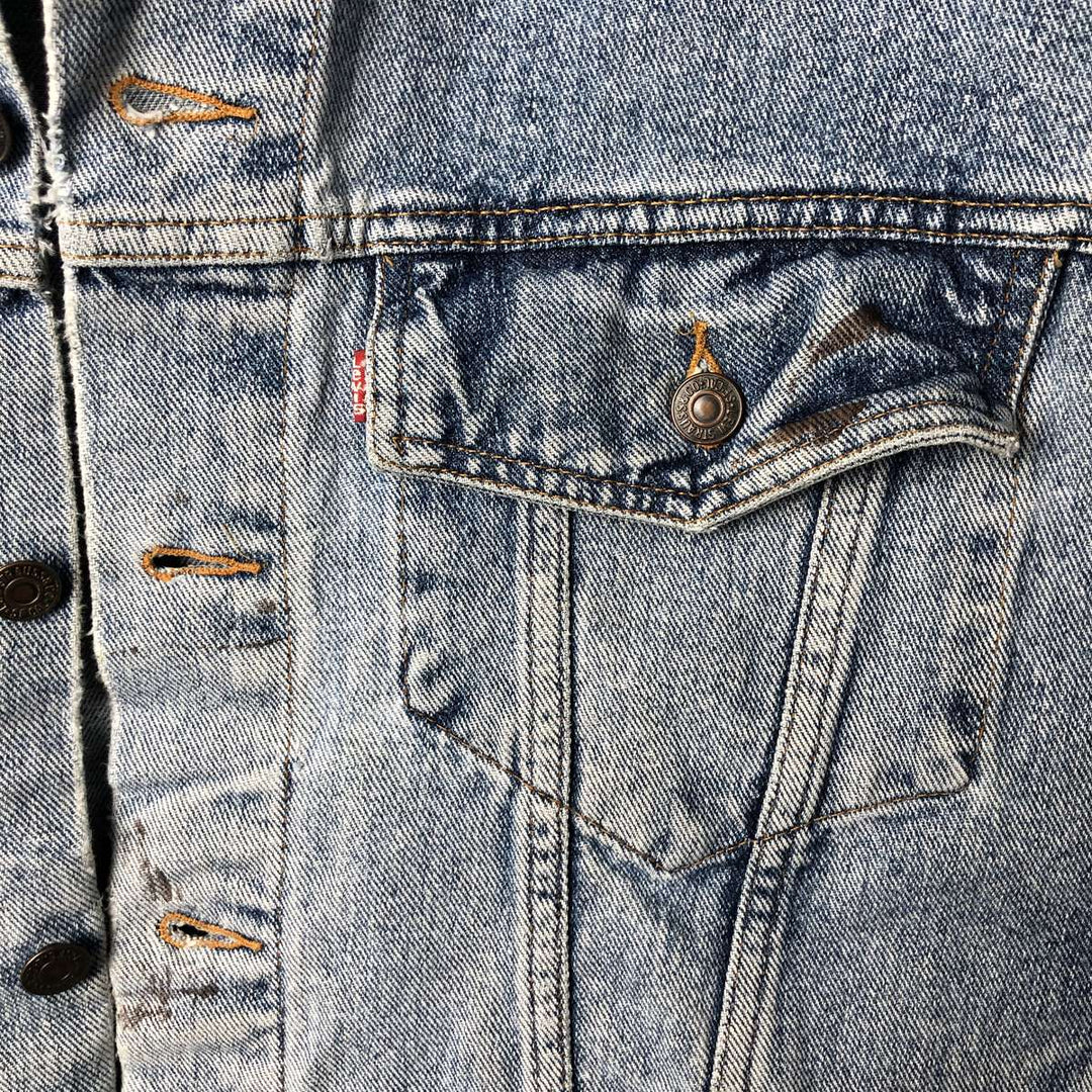 Vintage 1990'S Levi's 70598-4891 Large Patch Denim Jacket, Men's Size L unclear blue type Vintage Second Hand