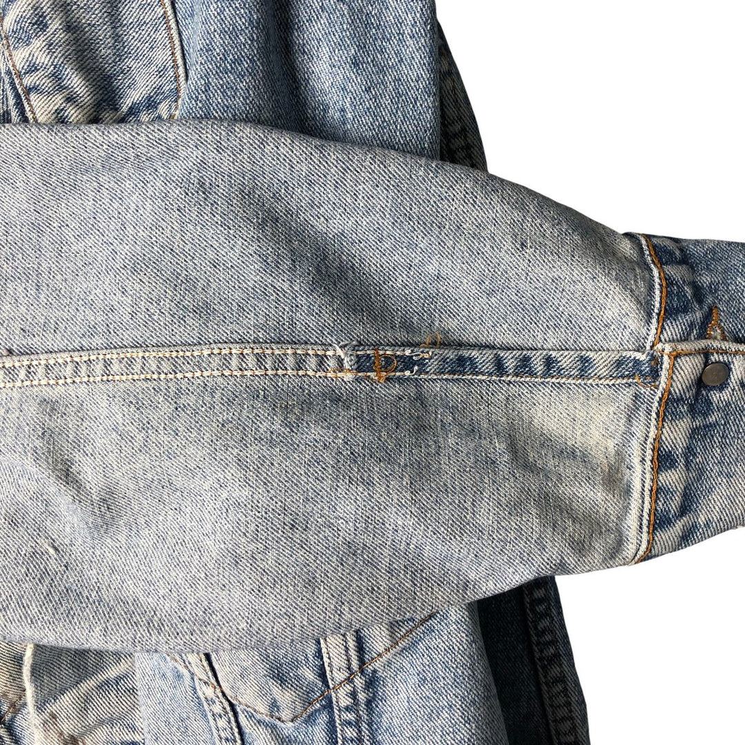 Vintage 1990'S Levi's 70598-4891 Large Patch Denim Jacket, Men's Size L unclear blue type Vintage Second Hand