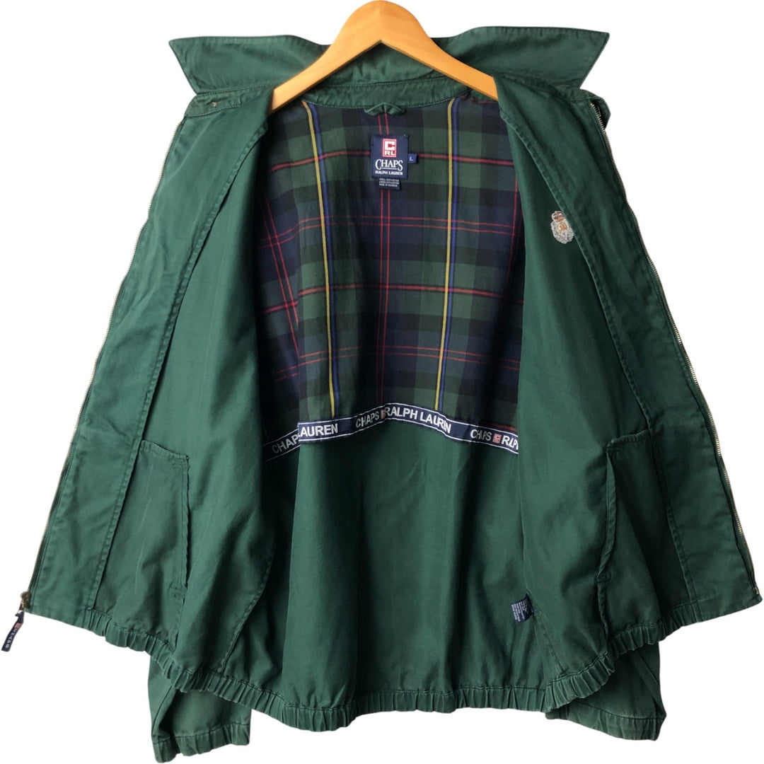 Ralph Lauren CHAPS swing top sports jacket, men's size L cotton green type Vintage Second Hand