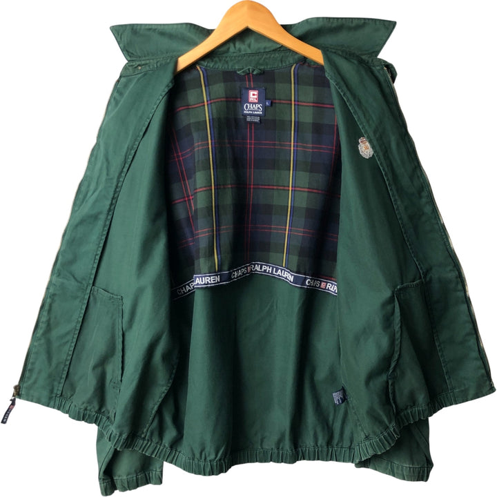 Ralph Lauren CHAPS swing top sports jacket, men's size L cotton green type Vintage Second Hand