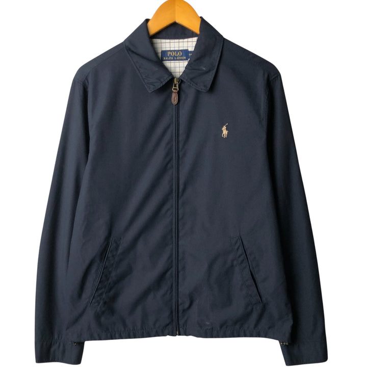 Ralph Lauren POLO RALPH LAUREN Swing Top Sports Jacket Men's S polyester navy blue type Vintage Second Hand