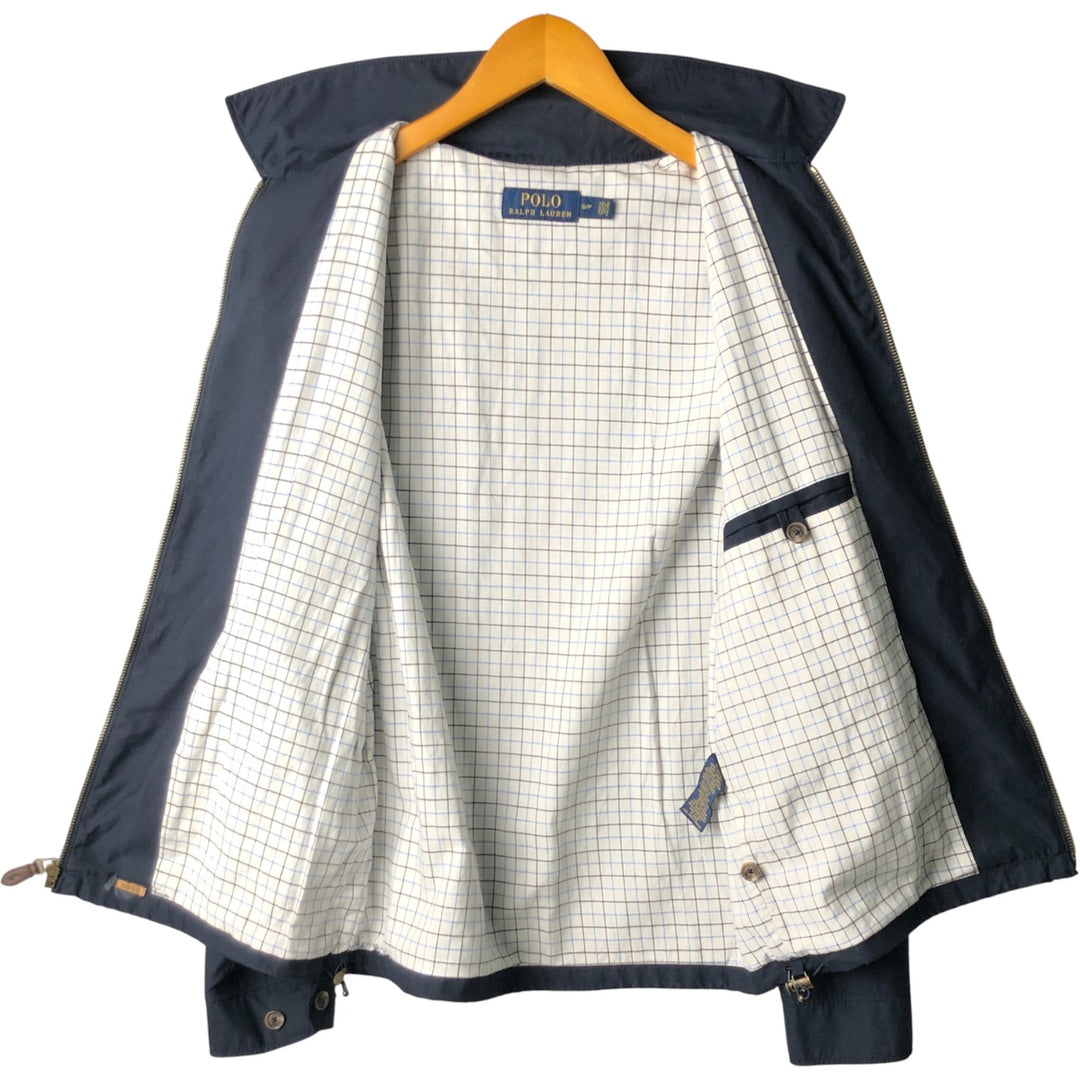 Ralph Lauren POLO RALPH LAUREN Swing Top Sports Jacket Men's S polyester navy blue type Vintage Second Hand
