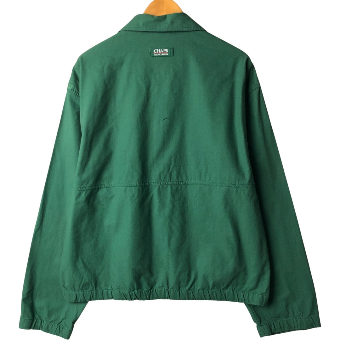Vintage 1980'S Ralph Lauren Chaps swing top sports jacket, size M, men's cotton green type Vintage Second Hand