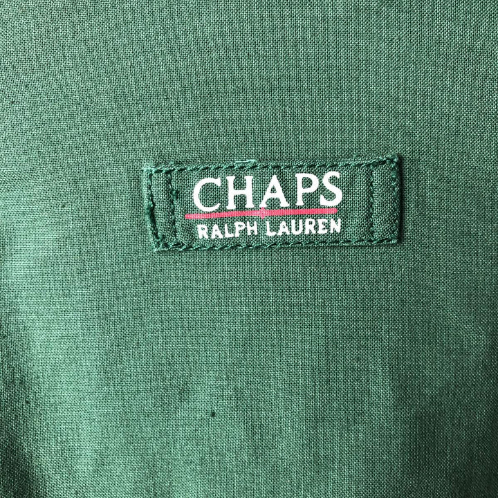 Vintage 1980'S Ralph Lauren Chaps swing top sports jacket, size M, men's cotton green type Vintage Second Hand