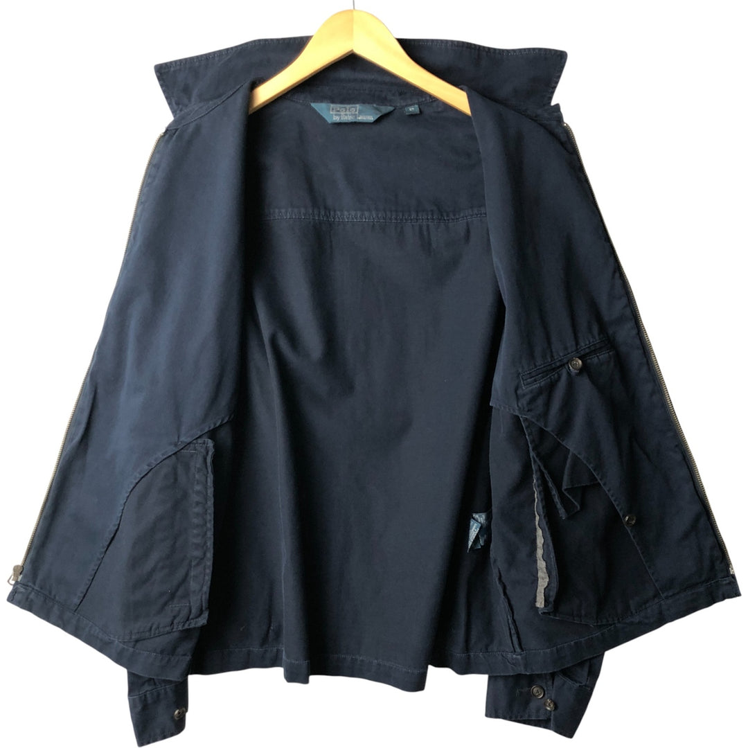 Ralph Lauren POLO by Ralph Lauren Swing Top Sports Jacket Men's L size cotton navy blue type Vintage Second Hand