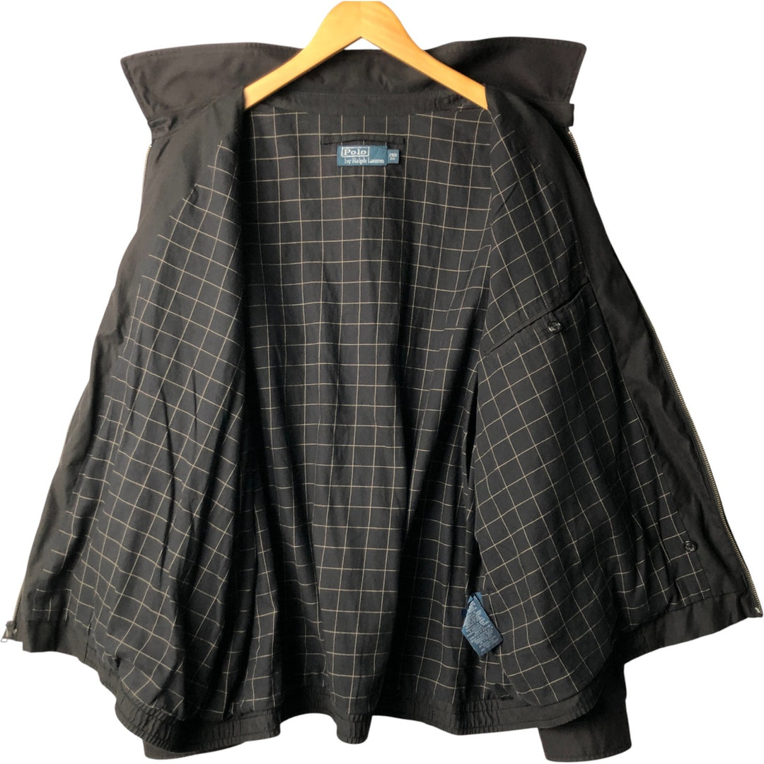 Oversized Ralph Lauren POLO by Ralph Lauren swing top sports jacket, men's size XXXL polyester black type Vintage Second Hand