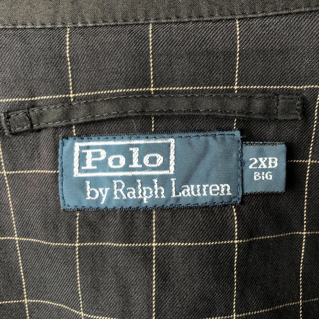 Oversized Ralph Lauren POLO by Ralph Lauren swing top sports jacket, men's size XXXL polyester black type Vintage Second Hand