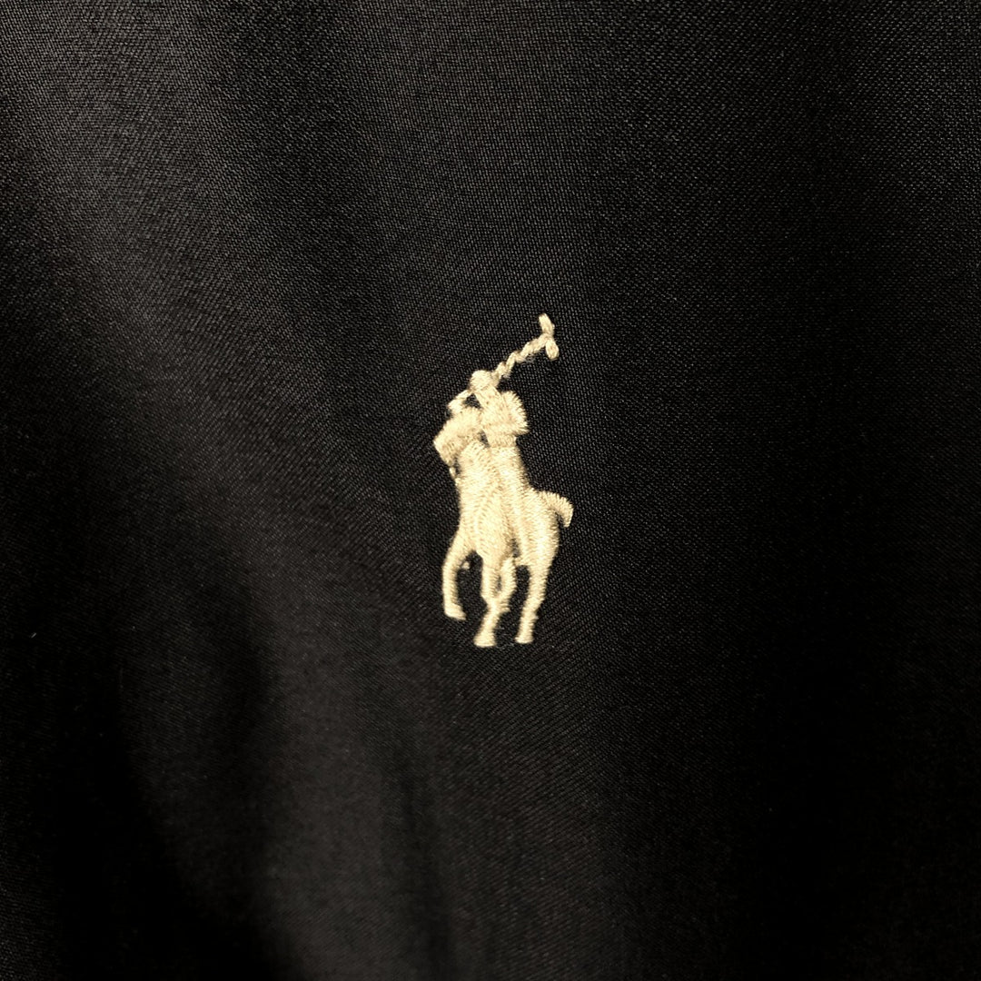 Oversized Ralph Lauren POLO by Ralph Lauren swing top sports jacket, men's size XXXL polyester black type Vintage Second Hand