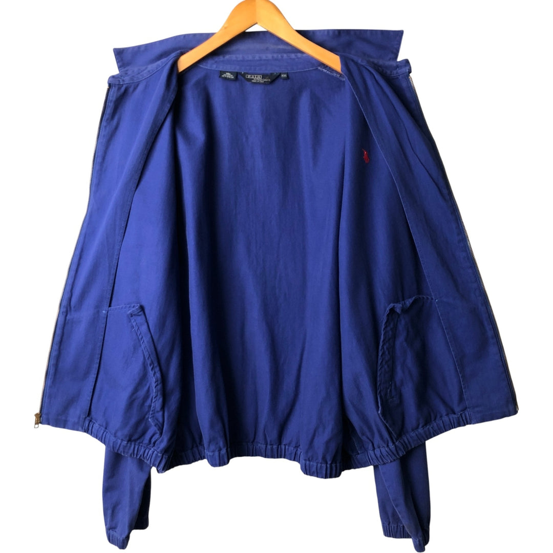 Vintage 90'S Polo by Ralph Lauren swing top sports jacket, made in the USA, men's size XXL cotton blue type Vintage Second Hand