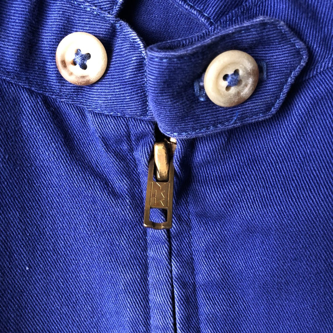 Vintage 90'S Polo by Ralph Lauren swing top sports jacket, made in the USA, men's size XXL cotton blue type Vintage Second Hand