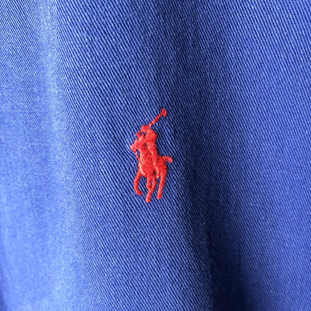 Vintage 90'S Polo by Ralph Lauren swing top sports jacket, made in the USA, men's size XXL cotton blue type Vintage Second Hand