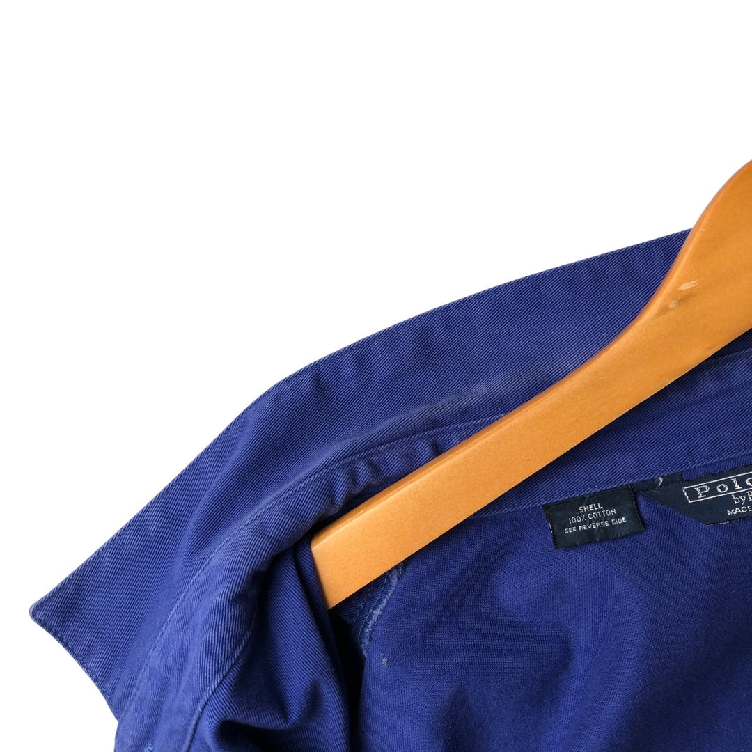 Vintage 90'S Polo by Ralph Lauren swing top sports jacket, made in the USA, men's size XXL cotton blue type Vintage Second Hand