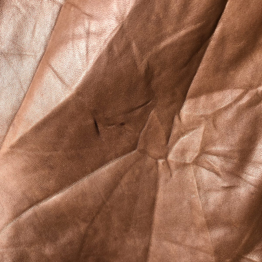 Vintage leather blouson, men's size XL genuine leather brown type Vintage Second Hand