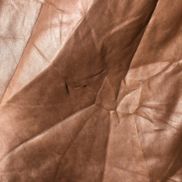 Vintage leather blouson, men's size XL genuine leather brown type Vintage Second Hand