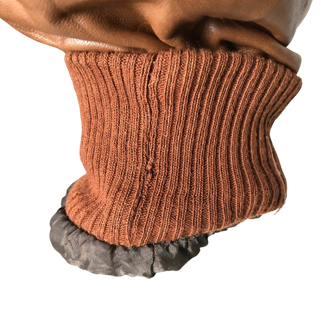 Vintage leather blouson, men's size XL genuine leather brown type Vintage Second Hand