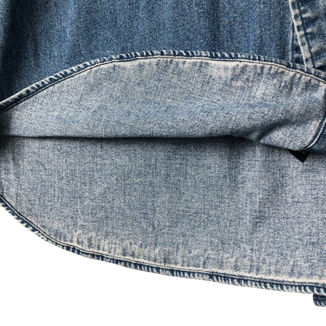 Vintage 90'S Tommy Hilfiger Jeans long-sleeved button-down denim shirt, size M, men's cotton blue type Vintage Second Hand