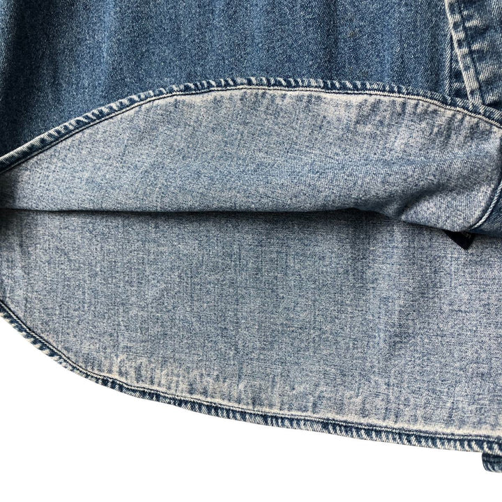 Vintage 90'S Tommy Hilfiger Jeans long-sleeved button-down denim shirt, size M, men's cotton blue type Vintage Second Hand