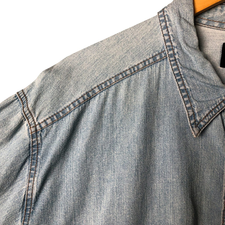 Levi's long-sleeved denim shirt, men's size XXL cotton Blue type light blue Vintage Second Hand