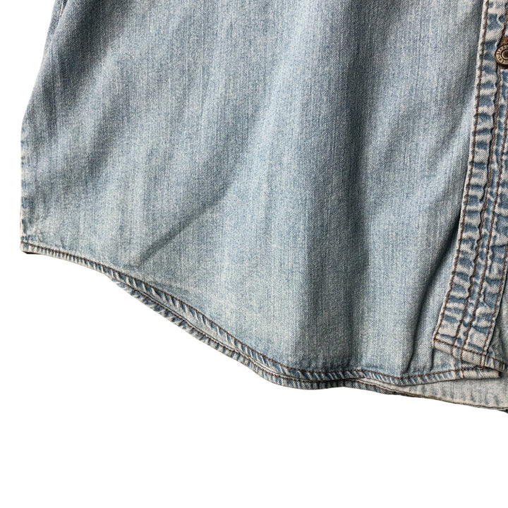 Levi's long-sleeved denim shirt, men's size XXL cotton Blue type light blue Vintage Second Hand
