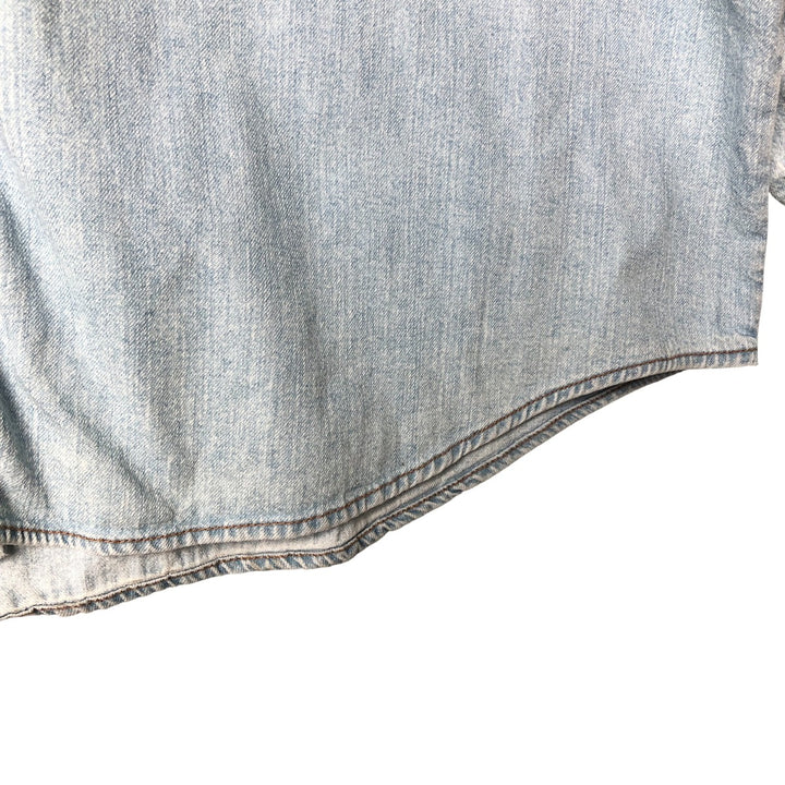 Levi's long-sleeved denim shirt, men's size XXL cotton Blue type light blue Vintage Second Hand