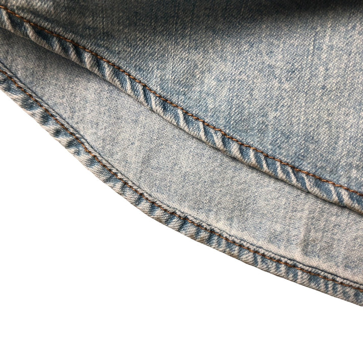 Levi's long-sleeved denim shirt, men's size XXL cotton Blue type light blue Vintage Second Hand
