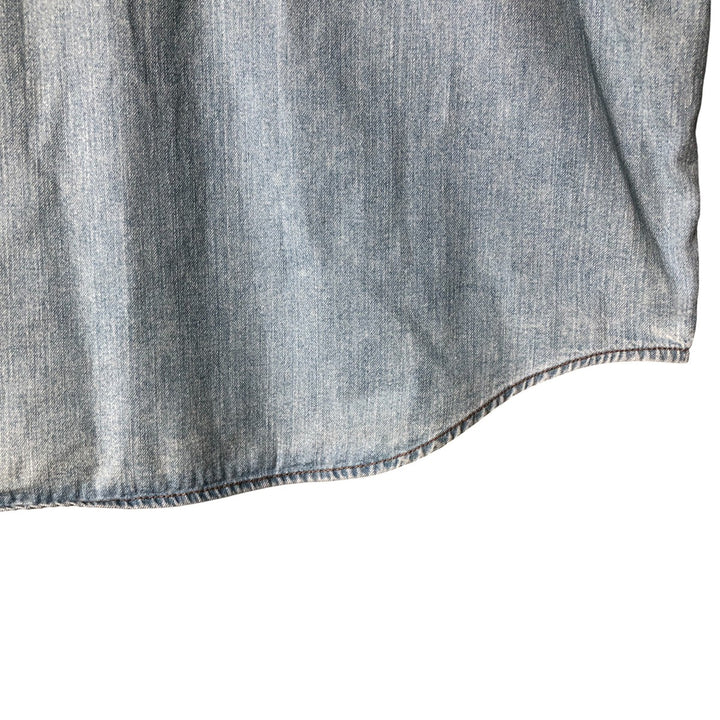 Levi's long-sleeved denim shirt, men's size XXL cotton Blue type light blue Vintage Second Hand