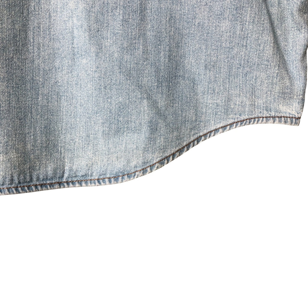 Levi's long-sleeved denim shirt, men's size XXL cotton Blue type light blue Vintage Second Hand