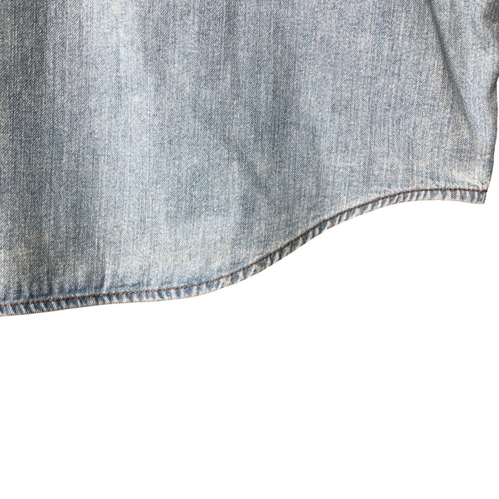 Levi's long-sleeved denim shirt, men's size XXL cotton Blue type light blue Vintage Second Hand