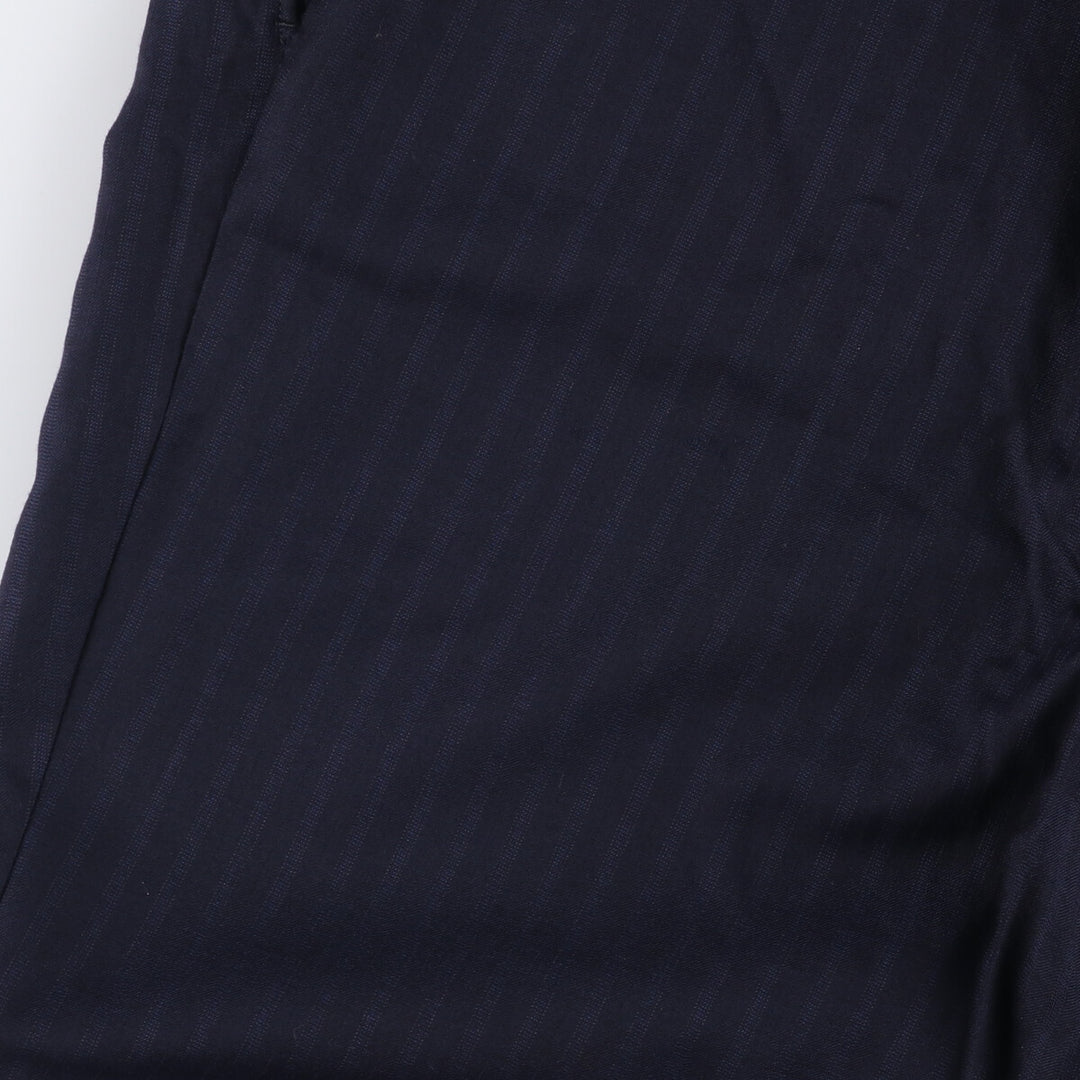 Vintage two-pleat slacks for men, size W33 unclear navy blue type Vintage Second Hand