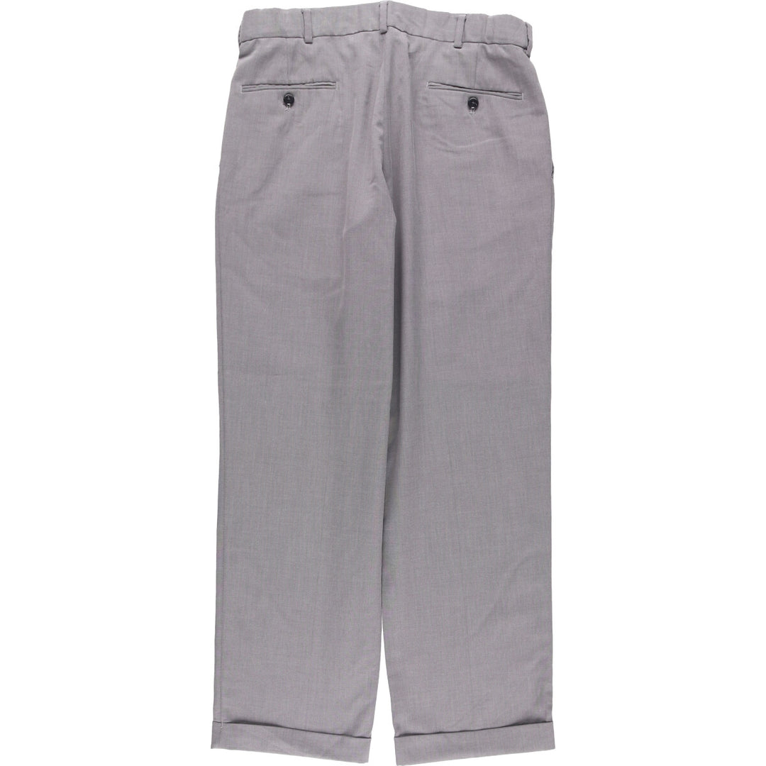 Stafford Two-pleat Slacks, Men's, Size W32 polyester gray type Vintage Second Hand
