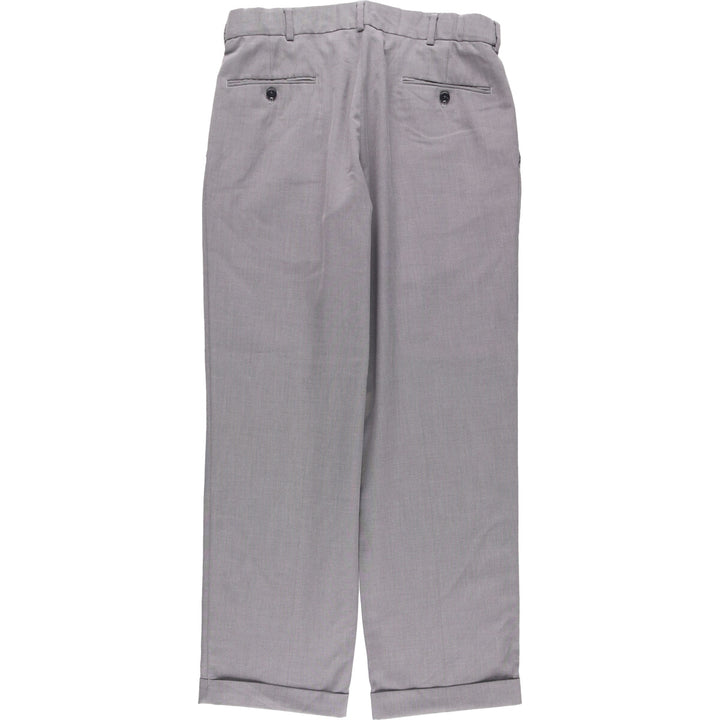 Stafford Two-pleat Slacks, Men's, Size W32 polyester gray type Vintage Second Hand