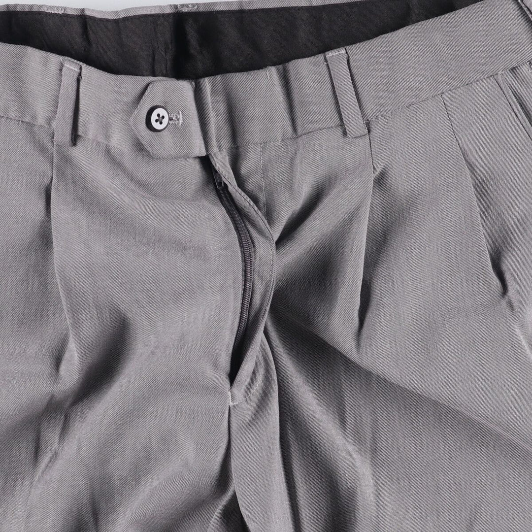 Stafford Two-pleat Slacks, Men's, Size W32 polyester gray type Vintage Second Hand