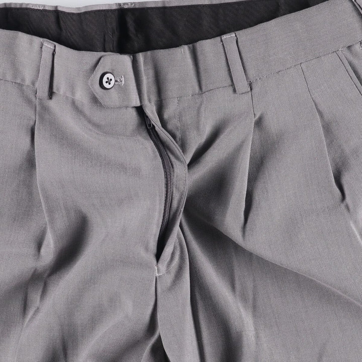 Stafford Two-pleat Slacks, Men's, Size W32 polyester gray type Vintage Second Hand