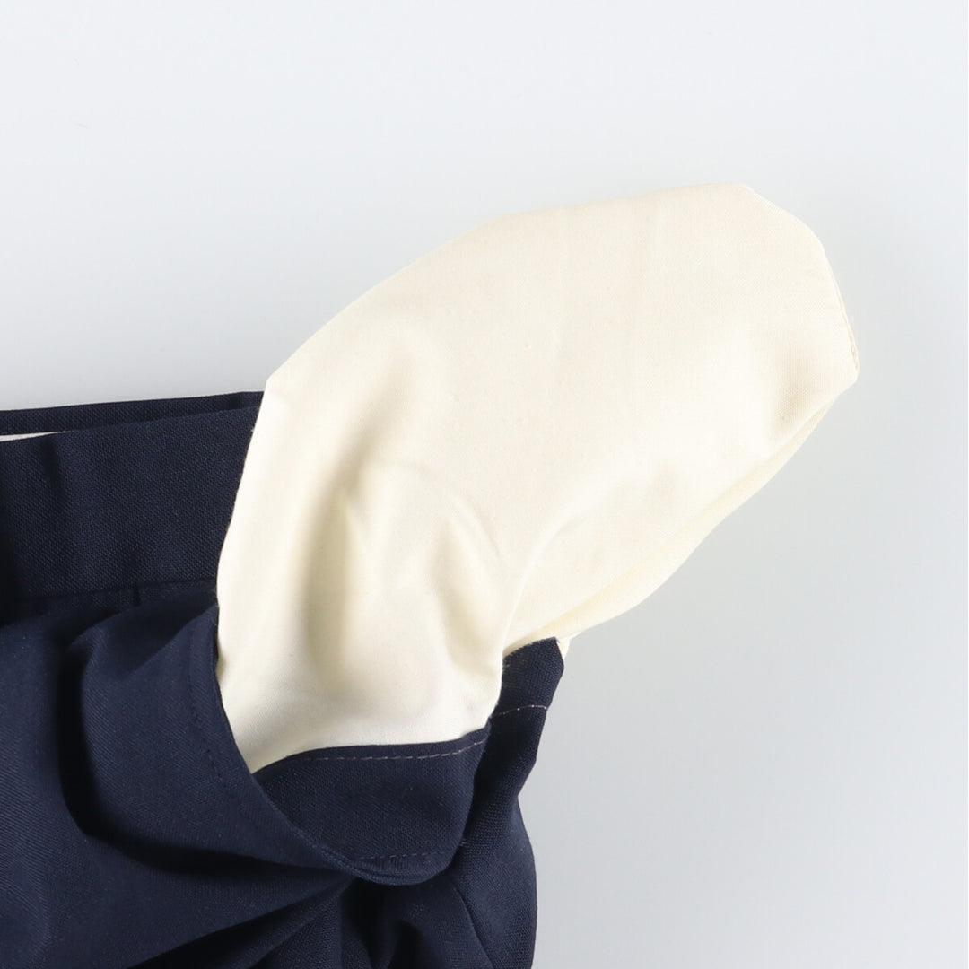 Two-pleat slacks pants for men, size W33 unclear navy blue type Vintage Second Hand