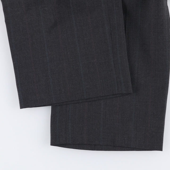 Vintage 80s-90'S Town Craft Striped Two-pleat Slacks, Made in USA, Men's Size 34 unclear gray type Vintage Second Hand