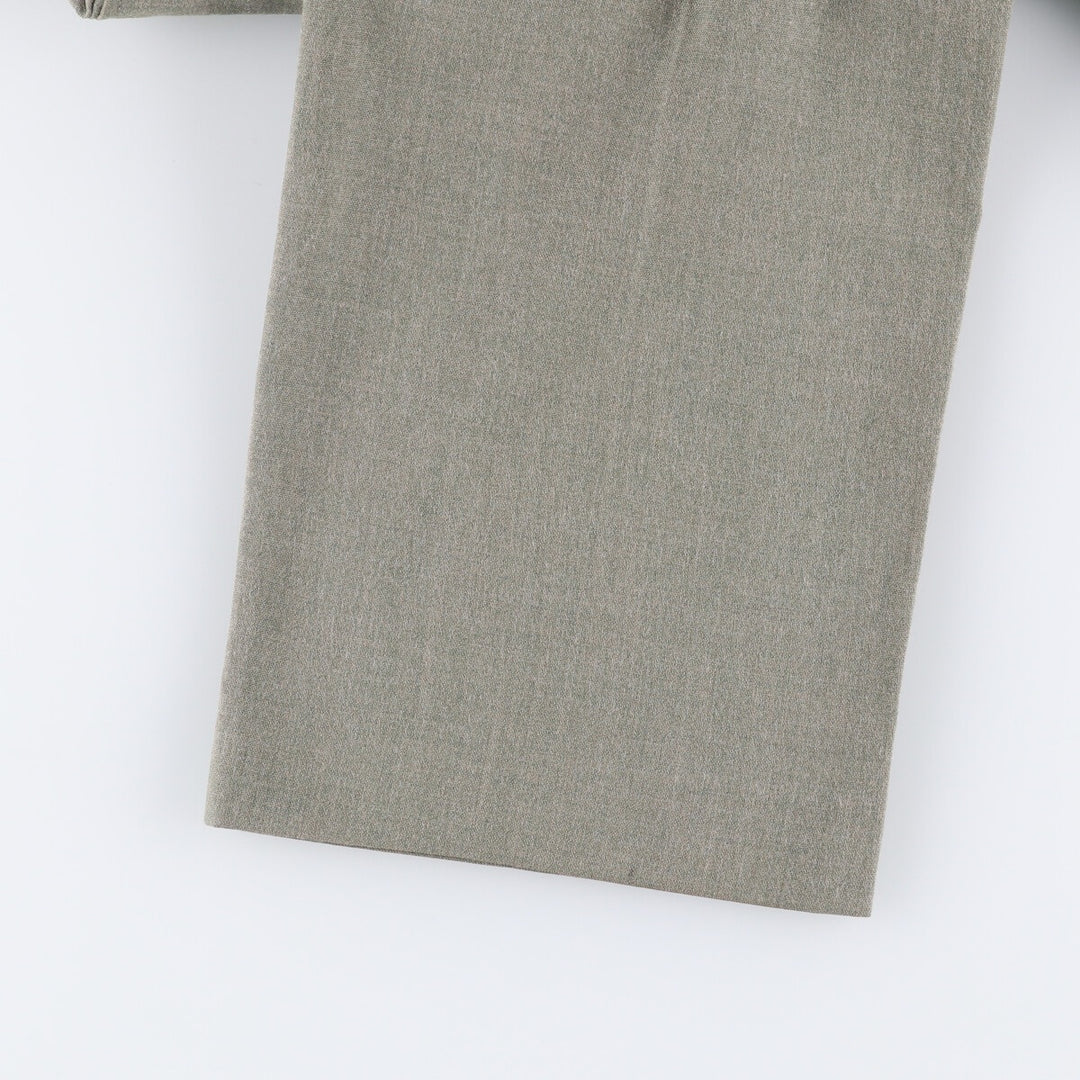 Farah Men's Vintage Two-Pleated Slacks, Size W35 polyester Khaki type sage green Vintage Second Hand