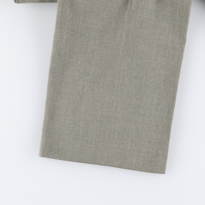 Farah Men's Vintage Two-Pleated Slacks, Size W35 polyester Khaki type sage green Vintage Second Hand