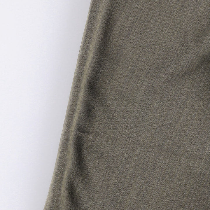 Dockers Pleated Relaxed Fit Two-Pleated Herringbone Polyester and Wool Pants, Men's Size 34 polyester gray type Vintage Second Hand