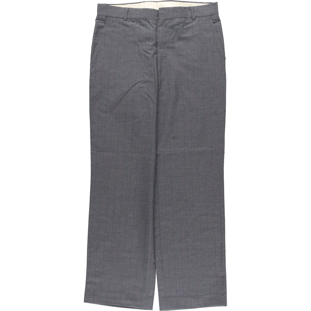 Stripe Pattern Slacks Pants Men's W32 Vintage unclear gray type Vintage Second Hand