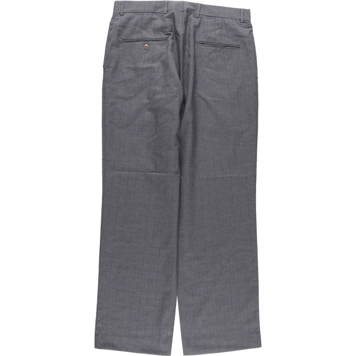 Stripe Pattern Slacks Pants Men's W32 Vintage unclear gray type Vintage Second Hand