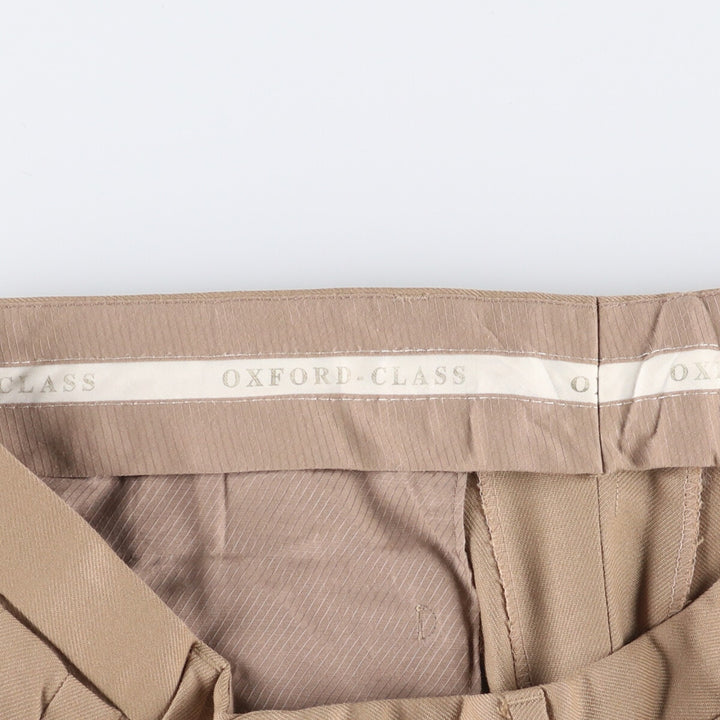ANIBAL'S Two-pleat Wool Pants and Slacks, Made in Spain, Men's Size W34 (Equivalent) wool Beige type Vintage Second Hand