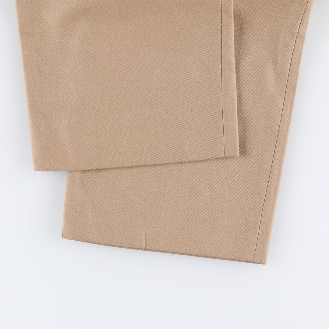 ANIBAL'S Two-pleat Wool Pants and Slacks, Made in Spain, Men's Size W34 (Equivalent) wool Beige type Vintage Second Hand