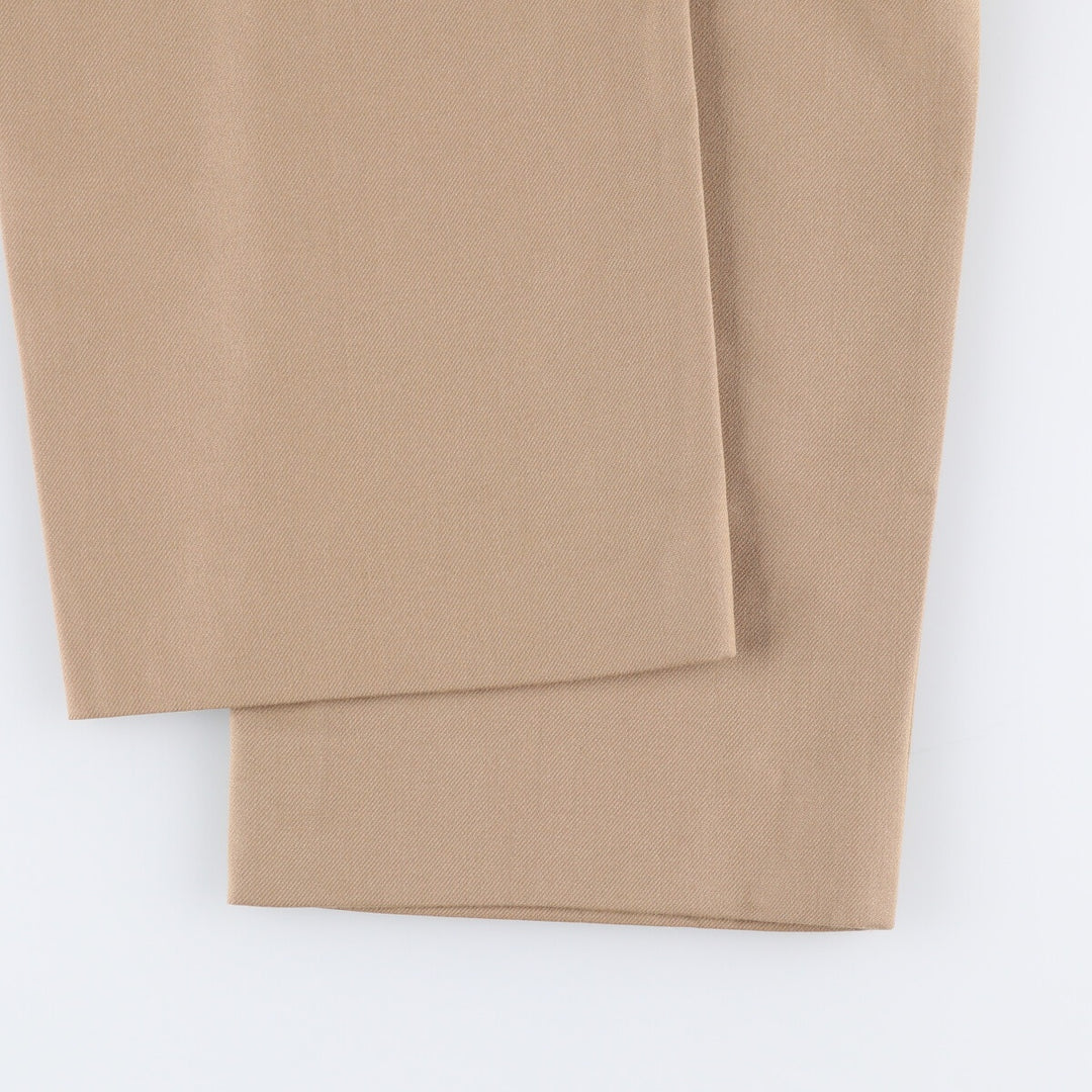 ANIBAL'S Two-pleat Wool Pants and Slacks, Made in Spain, Men's Size W34 (Equivalent) wool Beige type Vintage Second Hand
