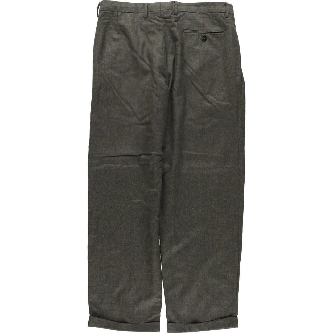 Emidio Tucci Two-pleat Wool Pants, Men's Size 34 wool gray type Vintage Second Hand