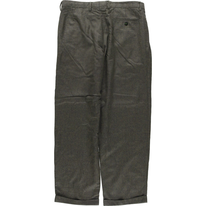 Emidio Tucci Two-pleat Wool Pants, Men's Size 34 wool gray type Vintage Second Hand