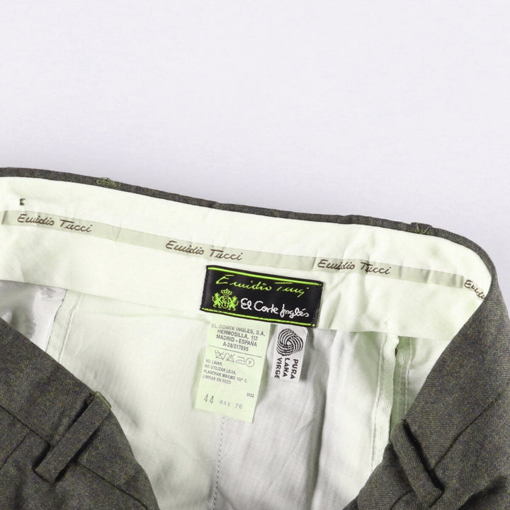 Emidio Tucci Two-pleat Wool Pants, Men's Size 34 wool gray type Vintage Second Hand