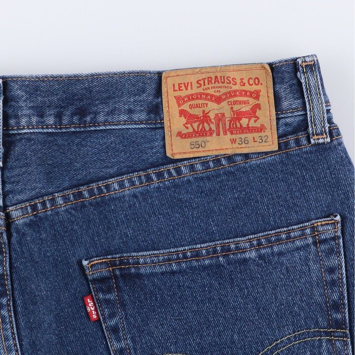 Levi's 550 tapered denim pants for men, size w37 cotton blue type Vintage Second Hand